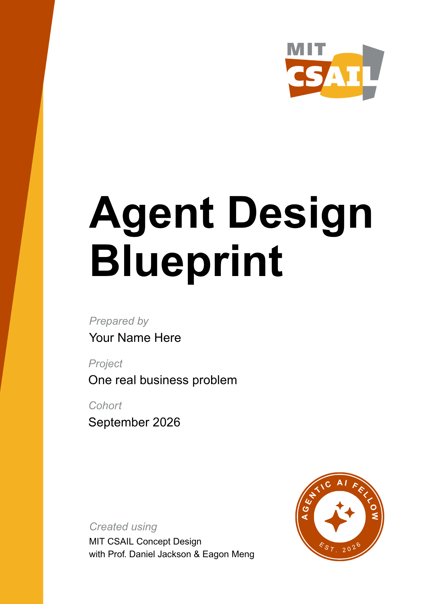 Agent Design Blueprint cover